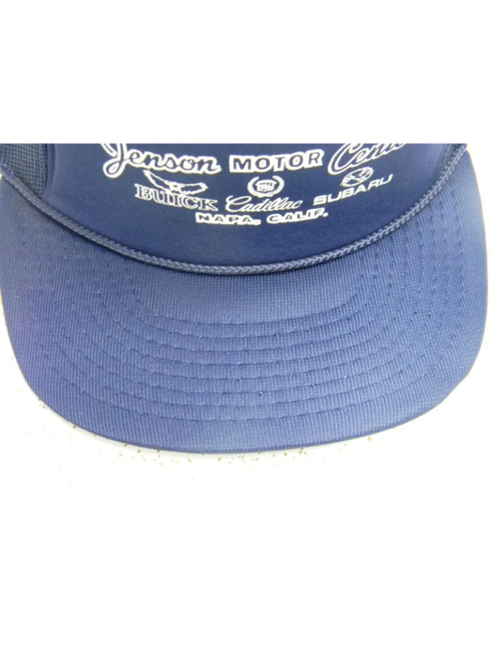 Vintage Jenson Motor Center Trucker Hat Napa CA Buick Cadillac Subaru Snapback